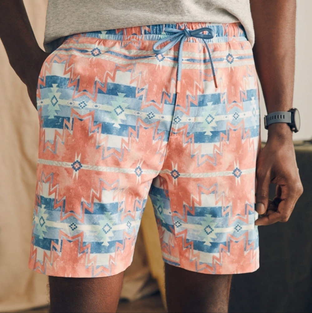 Faherty Shoreline Swim Trunks 7"